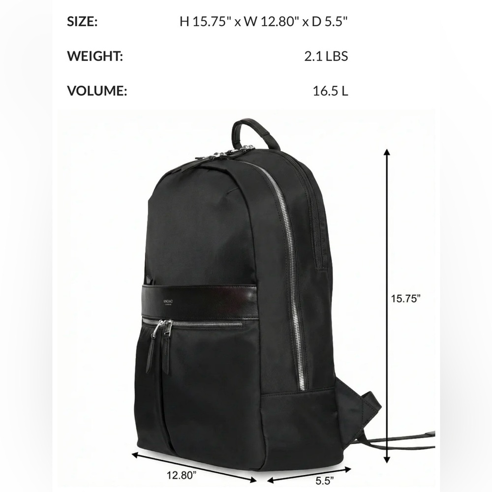 Knomo London Mayfair Beauchamp laptop backpack black - Picture 15 of 15